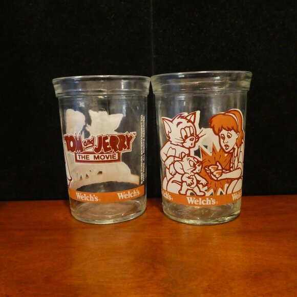 TWO Tom & Jerry Collectible Welch’s Jelly Juice Glasses Warner Bros Looney Toons - Picture 7 of 9